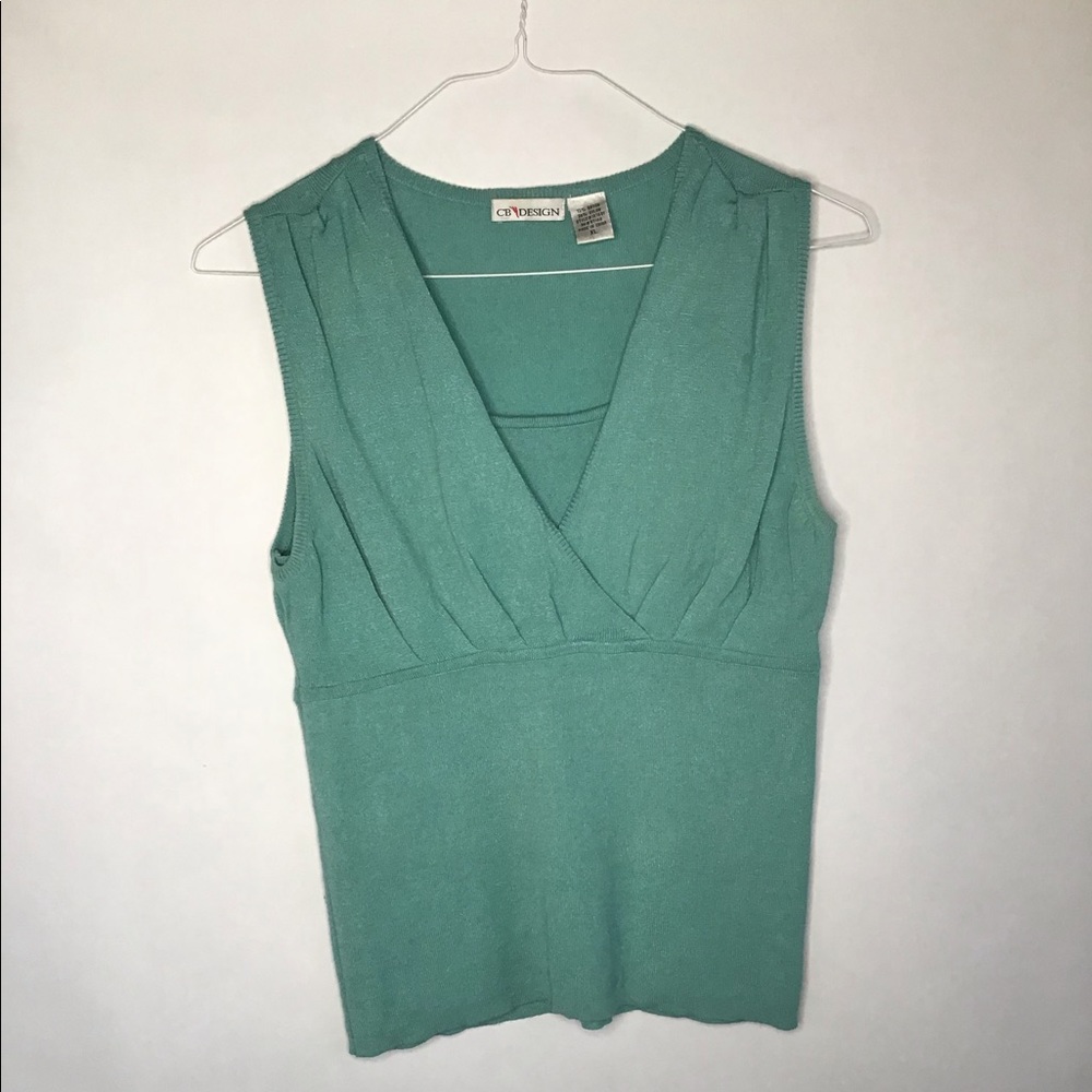 CB Design Teal Pullover Sleeveless Top SZ XL